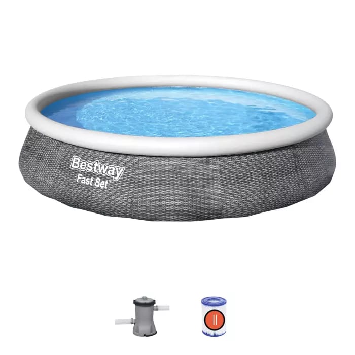 Бассейн Fast Set 396х84см, 7340л, фил.-насос 2006л/ч, Bestway, 57376 BW