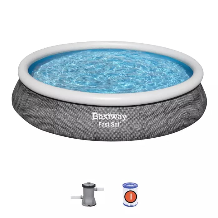 Бассейн Fast Set 457х84см, 9677л, фил.-насос 2006л/ч, Bestway, 57313 BW