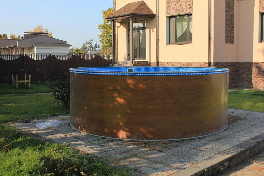 Круглый бассейн 366х125см "Светло-серый (RAL 7004)" 12200л