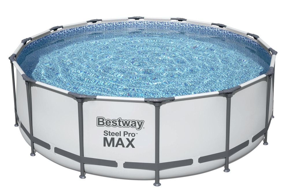 Каркасный бассейн Steel Pro Max 427х122см, 15232л, фил.-насос 3028л/ч, лестница, тент, Bestway, 5612X BW