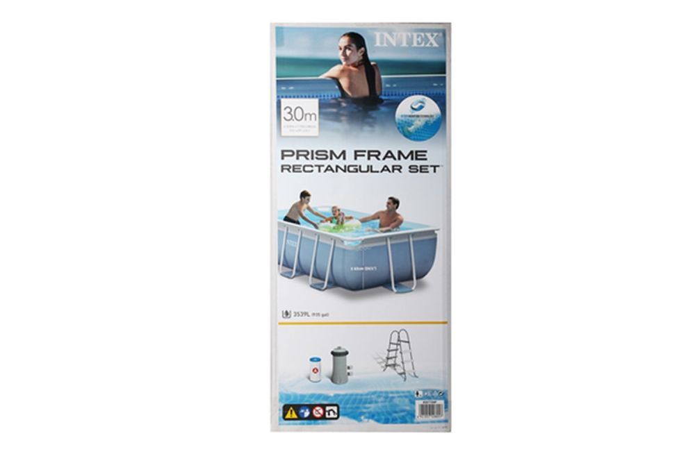 Каркасный бассейн Prism Frame 300х175х80см, 3539л, фил.-насос 2006л\ч, лестница, Intex, 26772