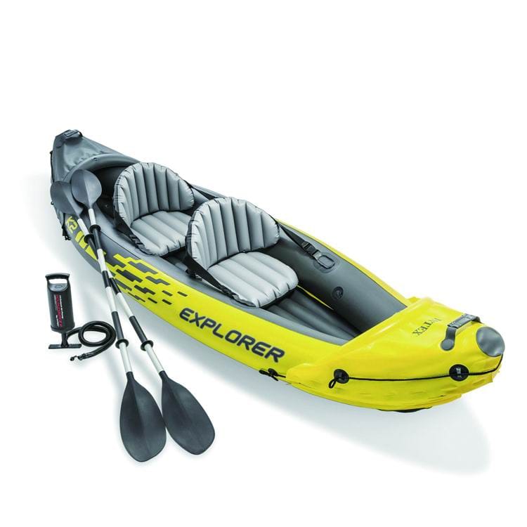 Надувная байдарка "Explorer K2" 312х91х51см, алюм.вёсла 218см, насос 68614, до 180кг