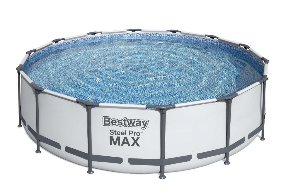 Каркасный бассейн Steel Pro Max 427х107см, 13030л, фил.-насос 3028л/ч, лестница, тент, Bestway, 56950 BW