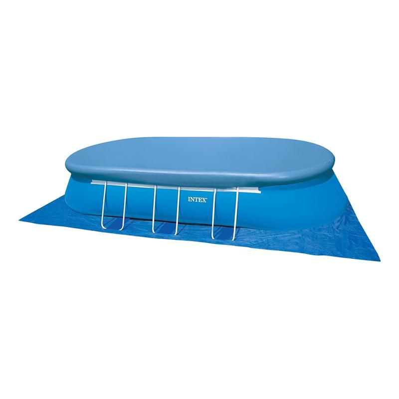 Бассейн овальный Oval Frame 610х366х122см, 16628л, фил.-насос 5678л\ч, лестница, тент, подстилка, Intex, 26194