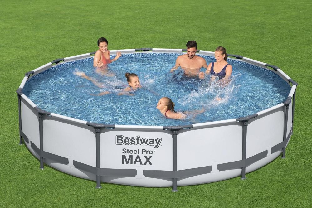 Каркасный бассейн Steel Pro Max 427х84см, 10220л, фил.-насос 2006л/ч, Bestway, 56595 BW