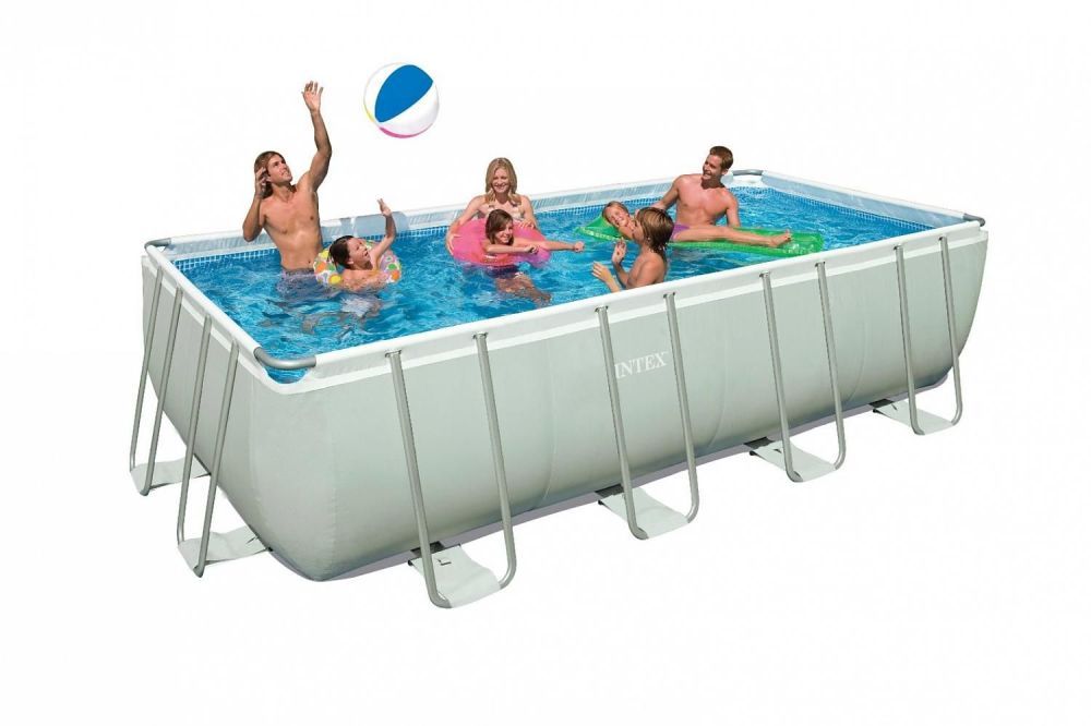 Каркасный бассейн 400х200х100 см, лестница, фильтр-насос, Intex, 28350