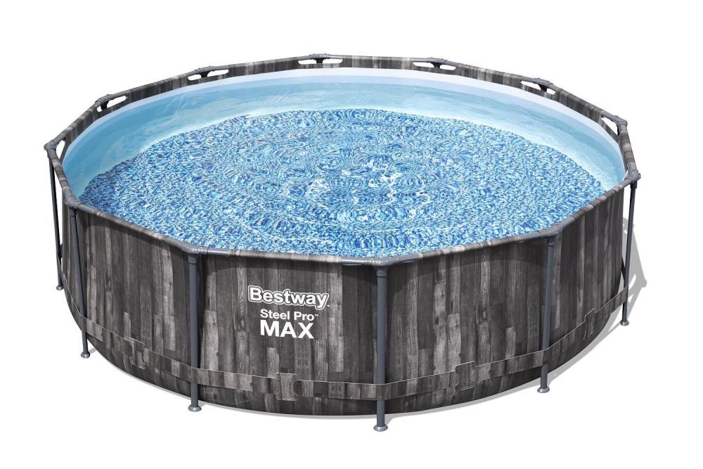 Каркасный бассейн Steel Pro Max 366х100см, 9150л, фил.-насос 2006л/ч, лестница, Bestway, 5614X BW