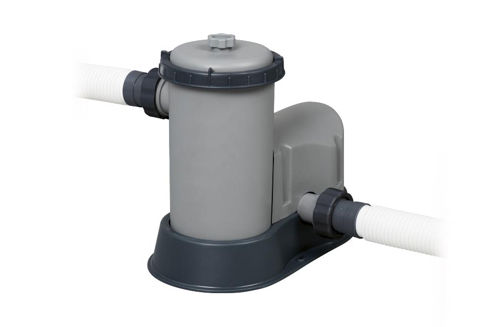 Каркасный бассейн Power Steel 549х274х122см, 14812л, фил.-насос 5678л/ч, лестница, тент, попл.-доз., Bestway, 56998 BW