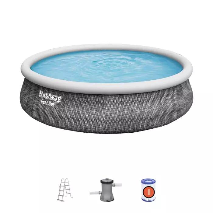 Бассейн Fast Set 457х107см, 12362 л, фил.-насос 2006л/ч, лестн., Bestway, 57372 BW