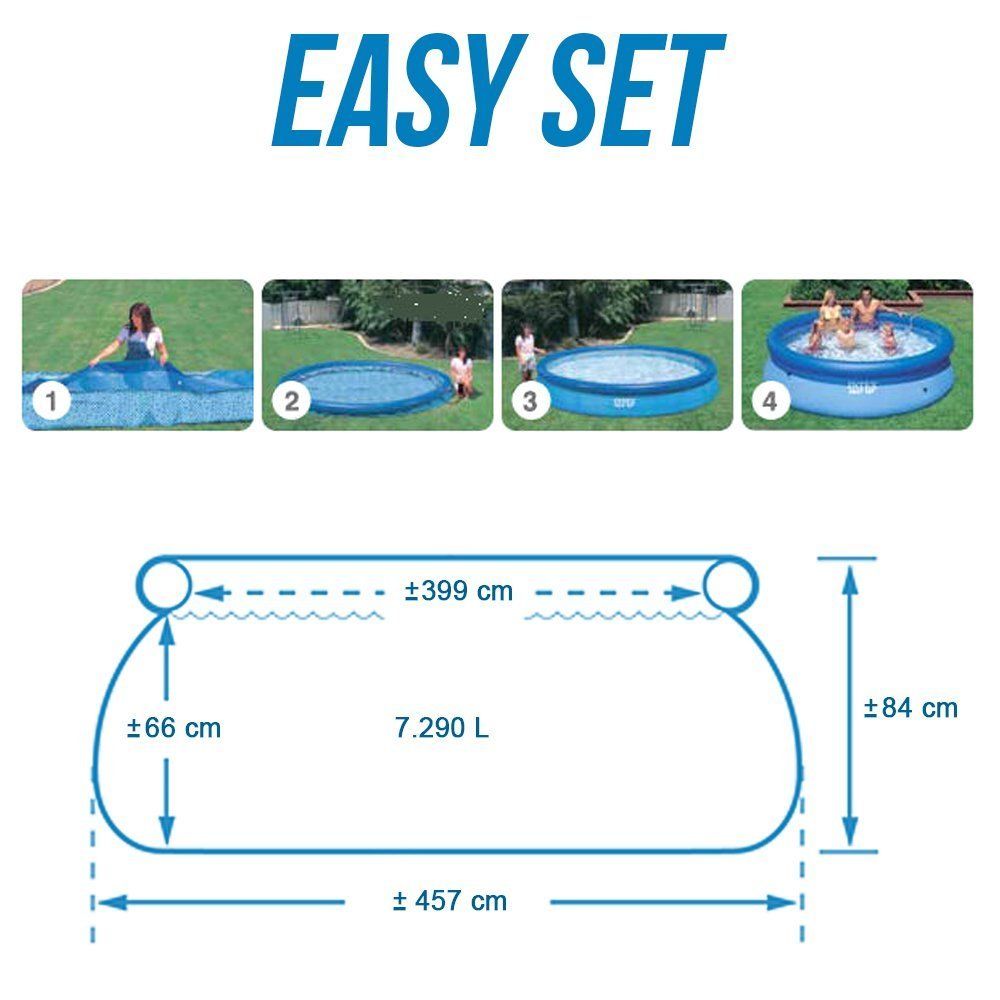 Бассейн Easy Set 457х84см, 9792л, фил.-насос 2006л/ч, Intex, 28158
