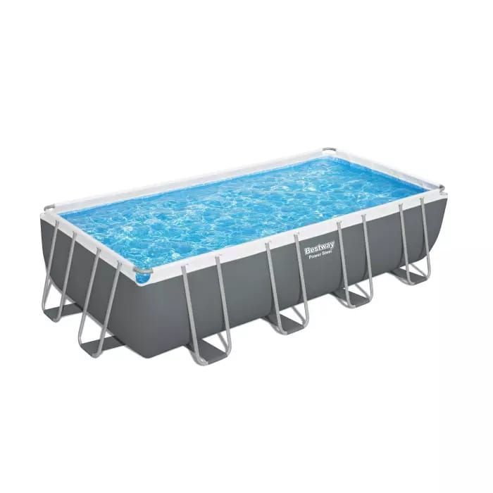 Каркасный бассейн Power Steel 549х274х122см, 14812л, песч.фил.-нас. 5678/ч, лестн., тент, попл.-доз., Bestway, 56466 BW