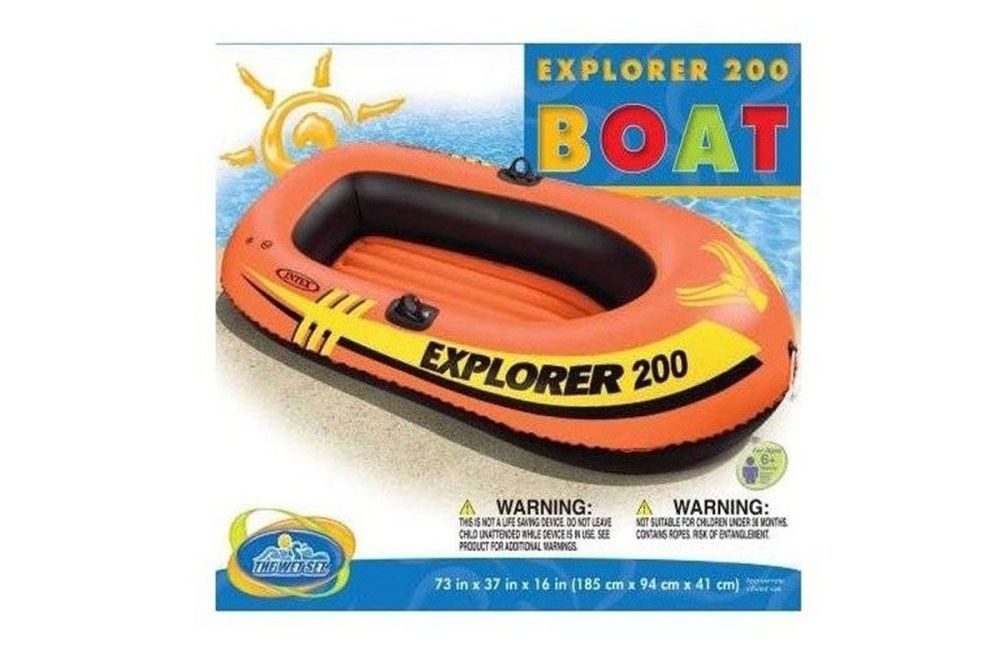 Надувная лодка "Explorer 200" 185х94х41см, от 6 лет, до 95кг