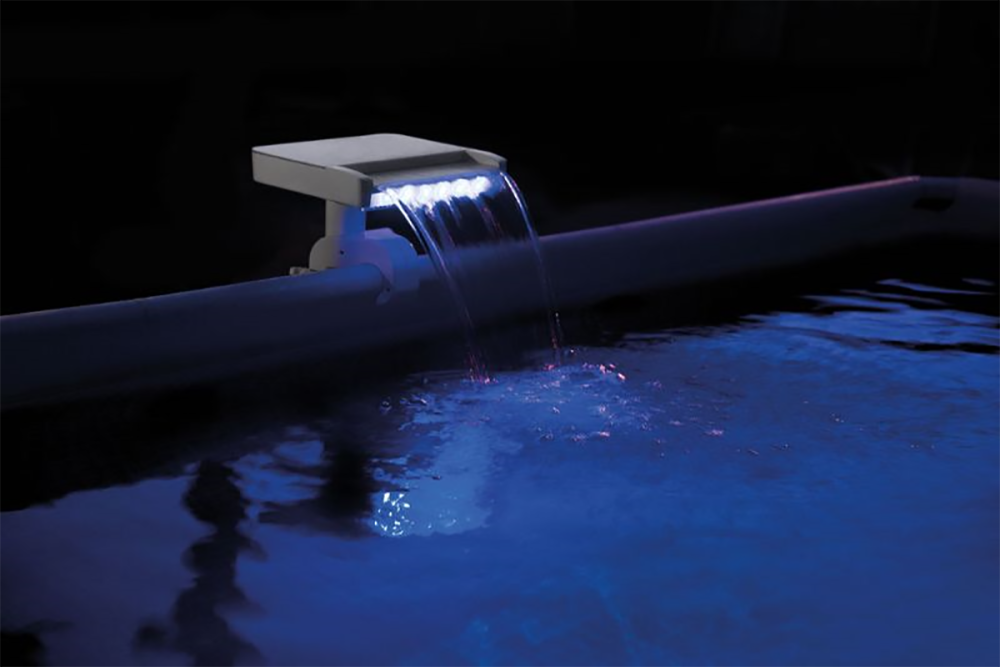 Водопад для бассейна с цветной Led подсветкой