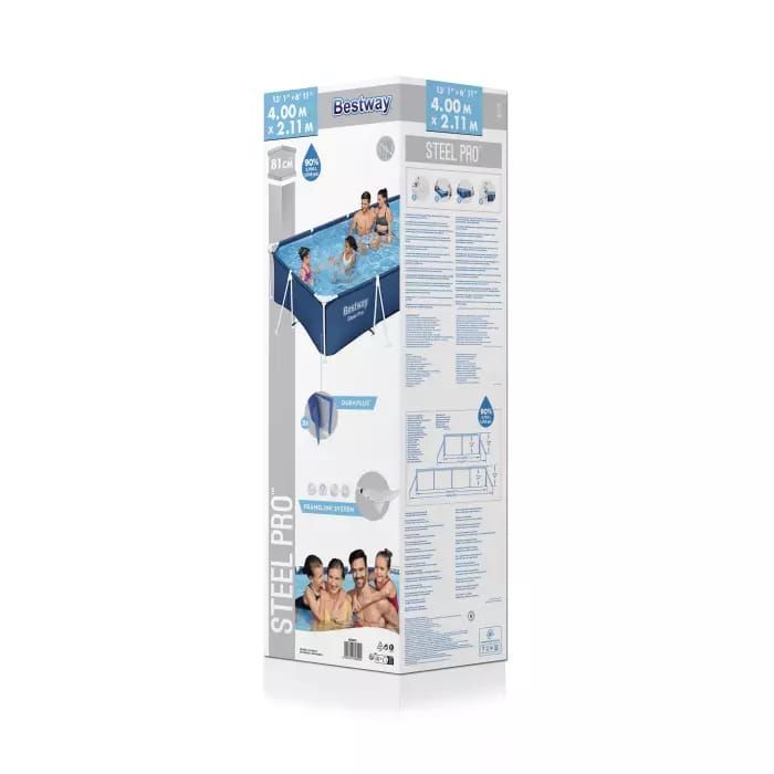 Каркасный бассейн Steel Pro 400х211х81см, 5700л, Bestway, 56405 BW