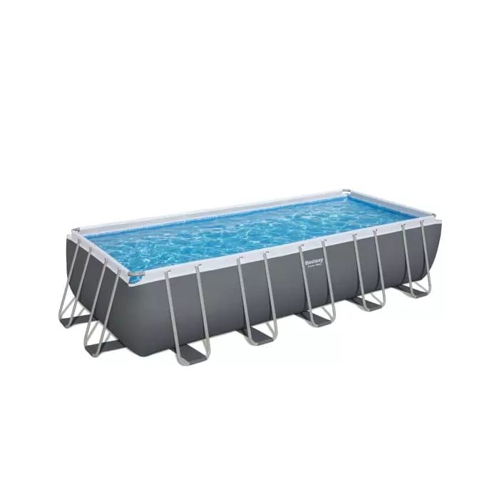 Каркасный бассейн Power Steel 640х274х132см, 19281л, фил.-насос 5678л/ч, лестница, тент, попл.-доз., Bestway, 5611Z BW
