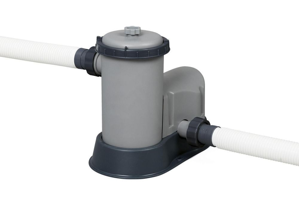 Каркасный бассейн Power Steel 549x132см "Камень" 26000л, фил.-нас. 5678л/ч, лестн., тент, попл.-доз., Bestway, 56886 BW
