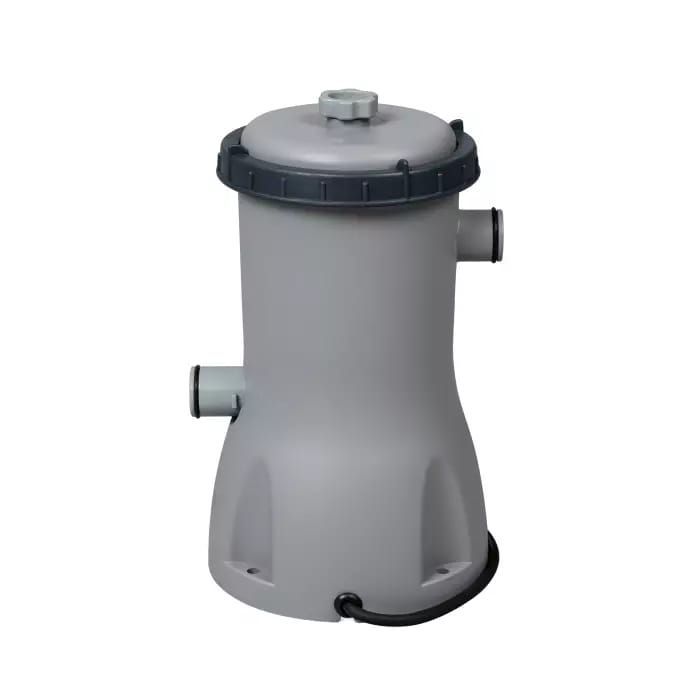 Каркасный бассейн Power Steel 488х244х122см, 11532л, фил.-насос 3028л/ч, лестница, тент, попл.-доз., Bestway, 56996 BW